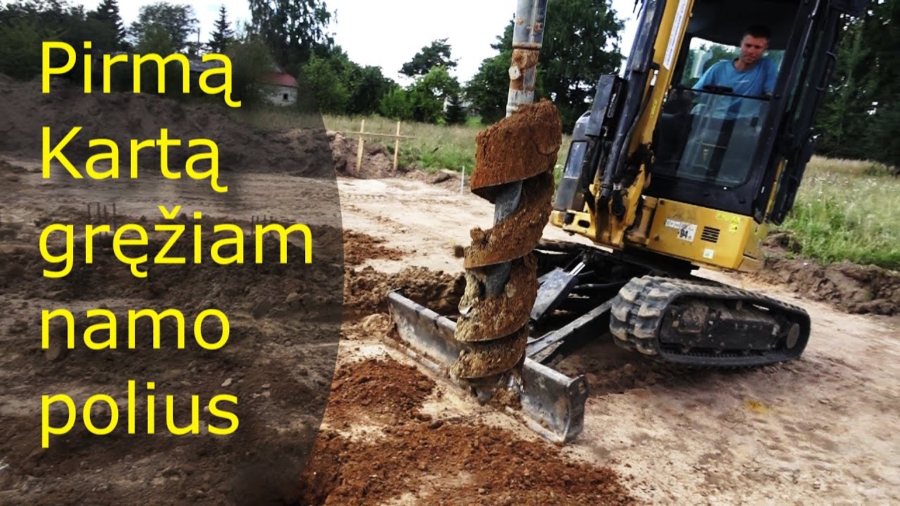 Rugpjūčio 23/ Darbas nevyko taip kaip norėjom/ Turim skyles, bet betono negavom....