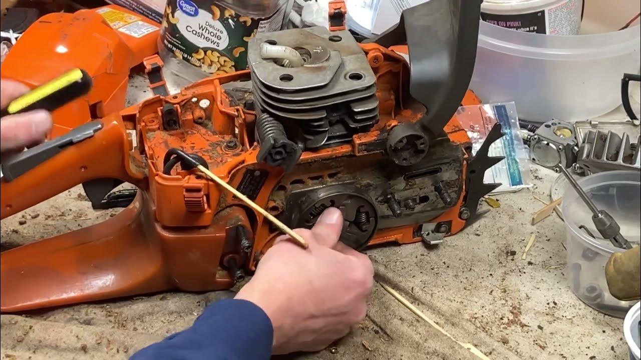 Husqvarna 357XP 4 minutes Clutch and Flywheel Removal M2theBchainsaws