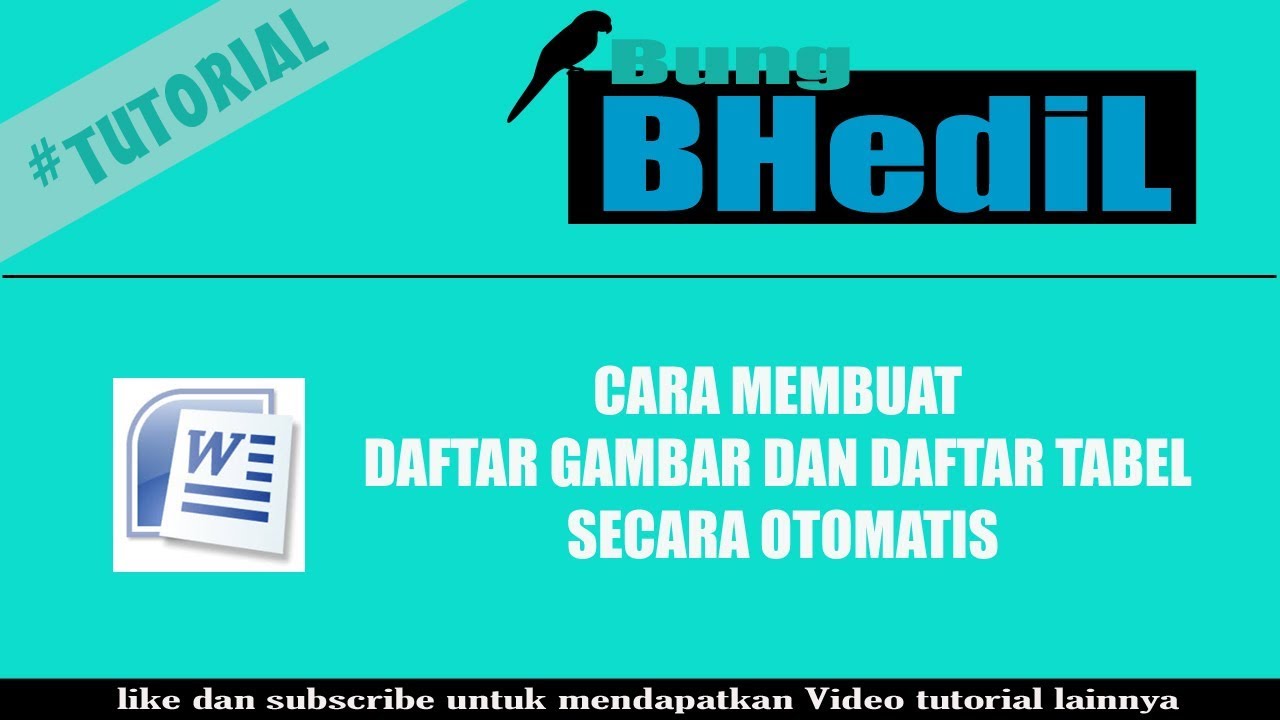 Membuat Daftar Gambar dan Daftar Tabel Secara Otomatis | Microsoft Word