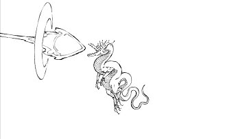 My first attempt at PROCREATE DREAMS Dragon Animation Test #3 #yearofthedragon