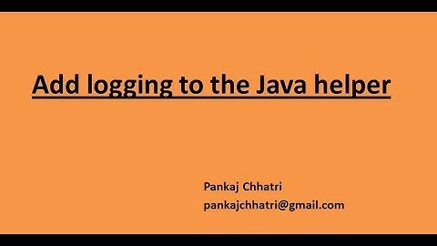37. Add logging to the Java helper in AEM