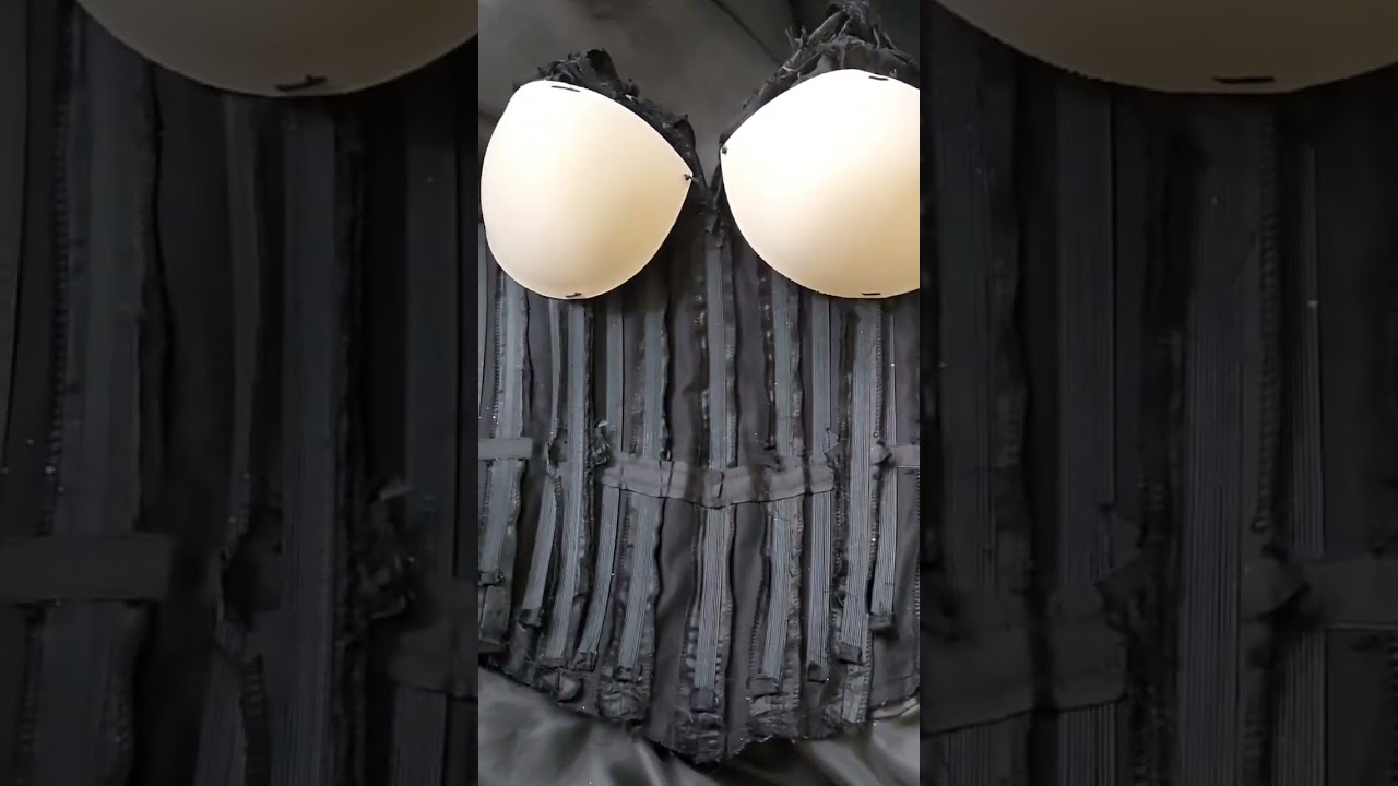 The making of Lizzie's gothic dream black wedding dress. With bats.