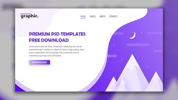 UI Design | Photoshop Tutorial | User Interface | Website Landing Page