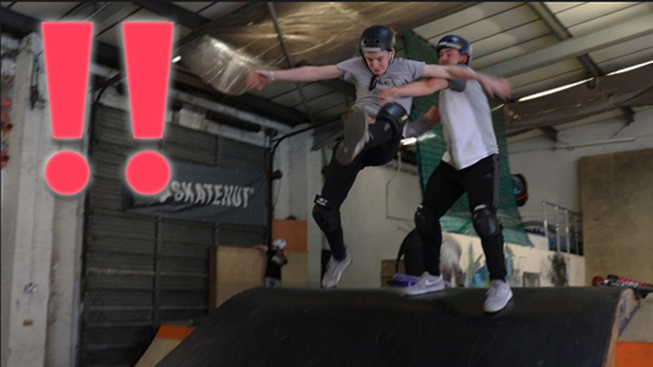 SCOOTER KID GETS THROWN DOWN RAMP !!!! YouTube