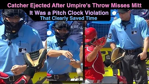 Pitch Clock Violation Leads to Realmuto's Ejection for Pulling Catcher Mitt Back From Umpire's Hand - 天天要闻