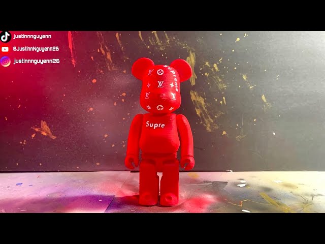 I 3D Printed A Supreme x LV Bearbrick (#shorts #broll #handmade