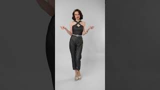 Catsuits Sparkle Pink and Black by Vivien of Holloway 🐈‍⬛ | Classic Style &amp; Timeless Fashion