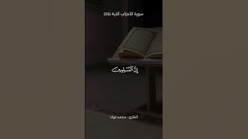 تلاوة من سورة الأحزاب | القارئ محمد لوك 🤍🎧