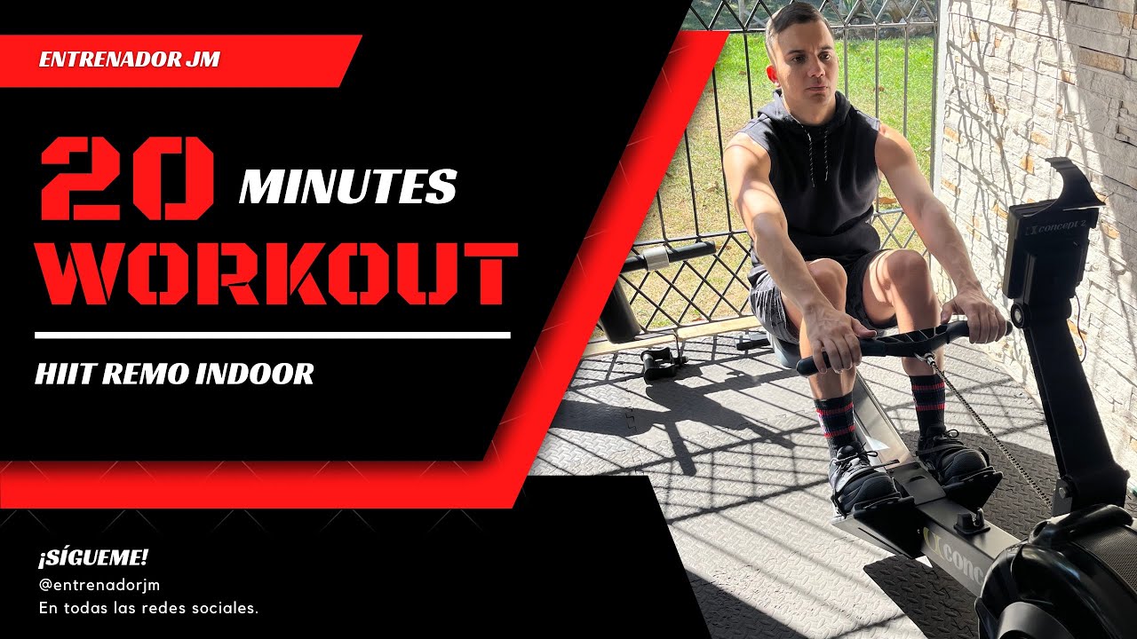 20 Minutes HIIT Rowing Workout HIIT de 20 minutos en el remo