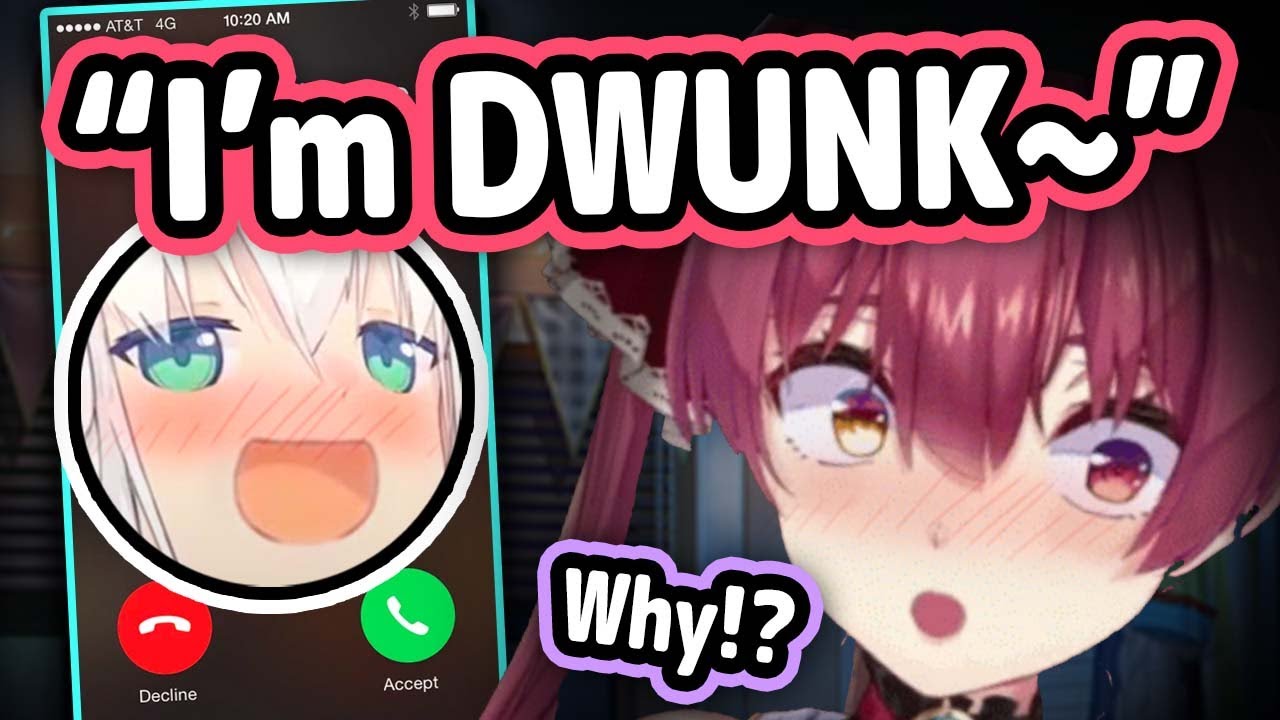 Dwunk Fubuki Suddenly Calls Marine On-Stream And Caught Her Off-Guard【Hololive】