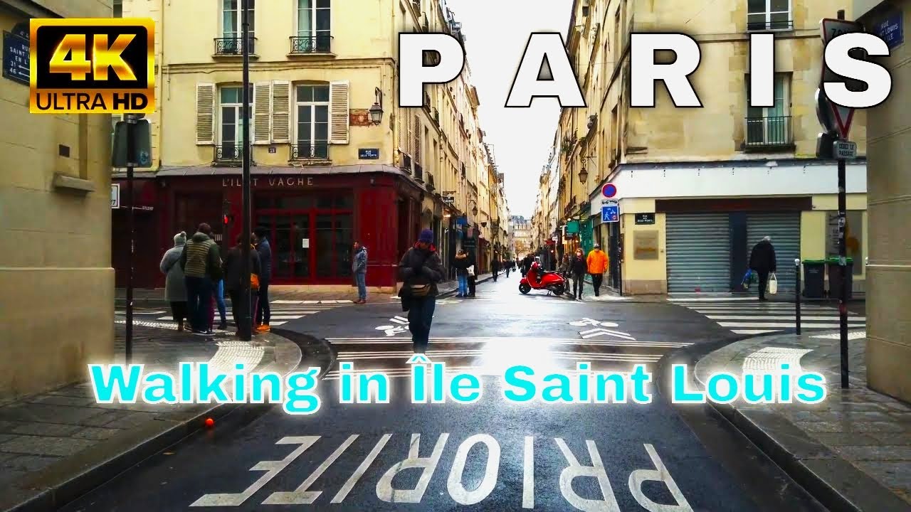 🇫🇷Walking in Paris [4K] - Natural Islands in the Seine river - Île Saint-Louis and Île de la Cité