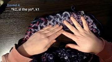 2-color Honeycomb brioche in the round tutorial