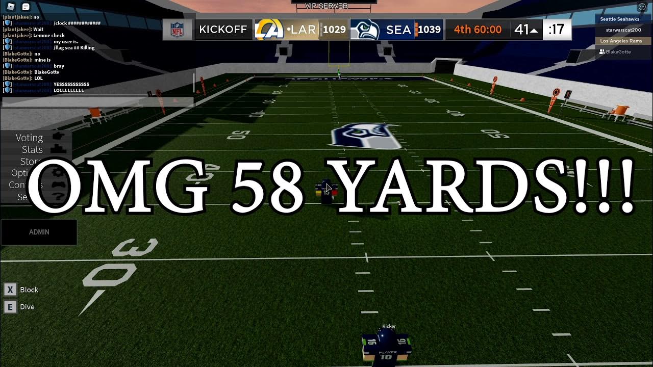 WORLD RECORD 58 YARD FIELD GOAL IN FOOTBALL FUSION YouTube