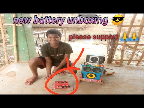 new battery unboxing 😎 12v battery#4k  mini DJ truck 🤴😈😎#viral #trending #youtubevideo