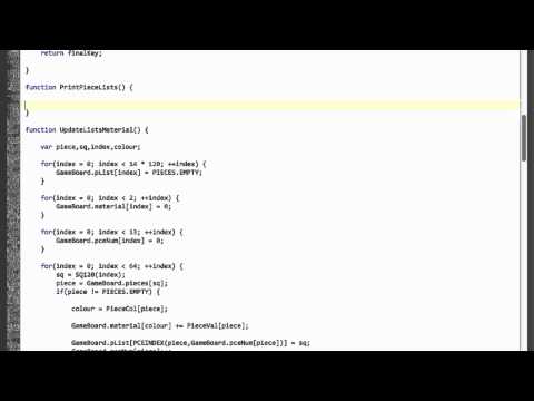 Programming A Chess Engine In Pure Javascript Part 16 - adding io.js & Printing Piece Lists