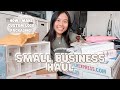 SMALL BUSINESS HAUL - CUSTOM LOGO PACKAGING, Sticker Organization, Transfer Express, ARITZIA