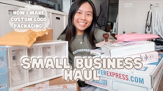 SMALL BUSINESS HAUL - CUSTOM LOGO PACKAGING, Sticker Organization, Transfer Express, ARITZIA