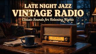 🌙 Late Hours, Classic Jazz 📀 Vintage Café Radio for Reading, Work & Quiet Nights