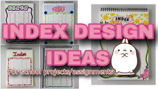 Index page decoration | Index page design | School projects index decoration | That Aesthetic Girl