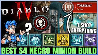 Diablo 4 - Minions = OVERPOWERED Now - New Best S4 INFINITE Damage Necromancer Speed Build - Guide!