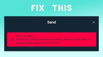 How to Fix “API HTTP 503”  IN LEDGER LIVE