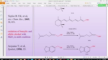 Oxidation of alcohols with Manganese Mn iv and vii
