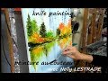 Cours de peinture au couteau central park par nelly lestrade knife painting