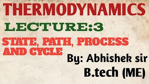 THERMODYNAMICS || STATE || PATH || PROCESS || AND CYCLE