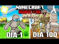 Sobreviv 100 das siendo un golem en minecraft hardcore