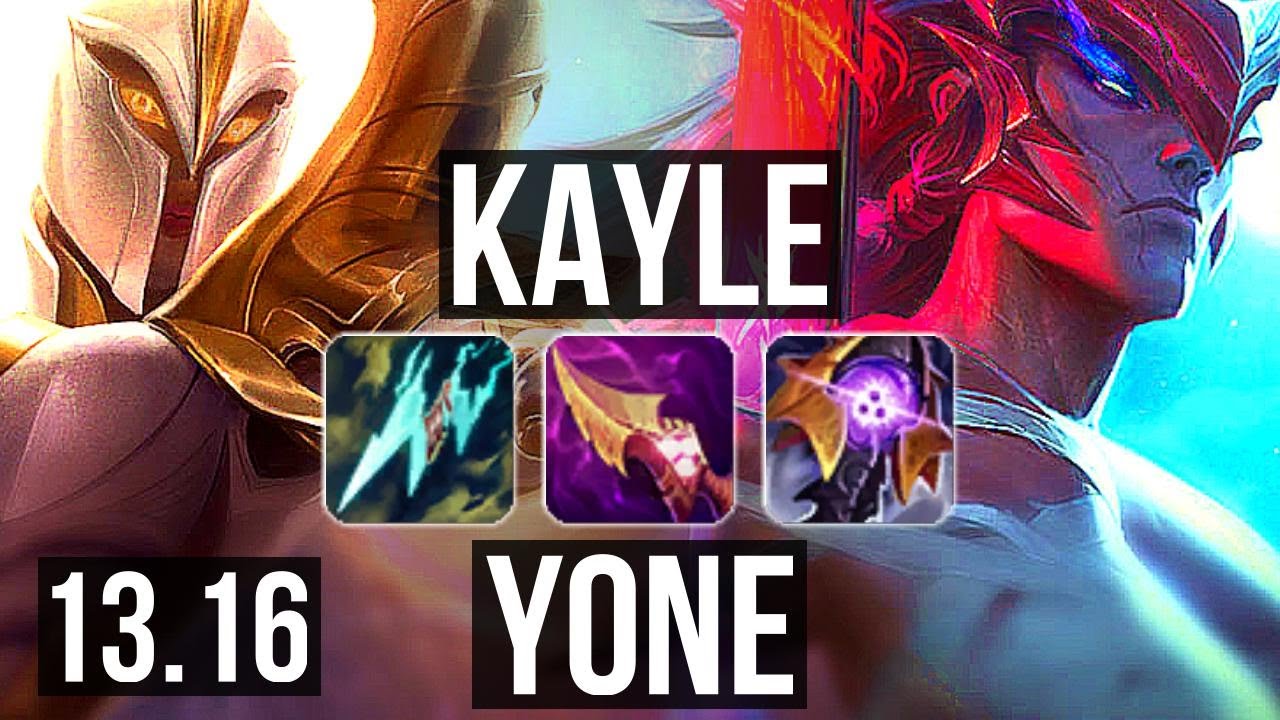 KAYLE vs YONE (TOP) | 9 solo kills, 400+ games | NA Master | 13.16