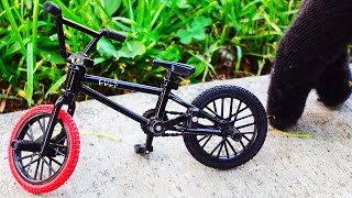 BMX Finger | My bmx was stolen | I found new Pink Sunday Bmx Tech Deck bike | Mini Nike Sneakers