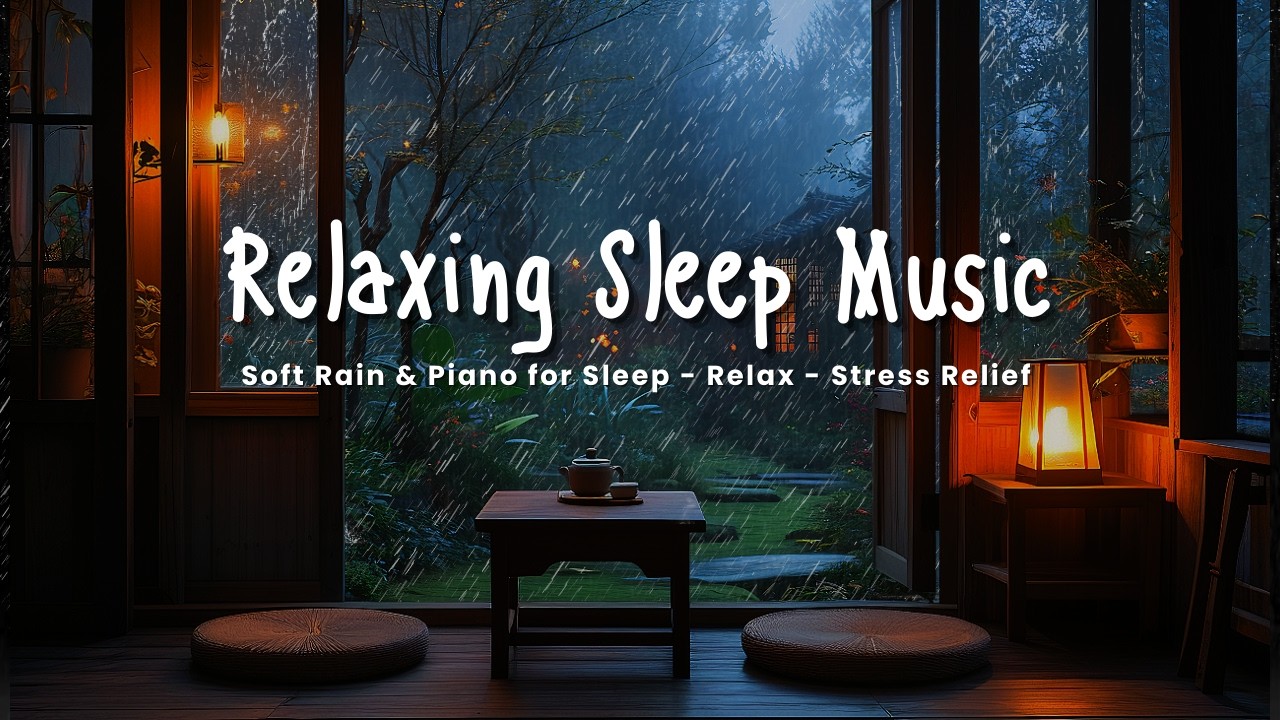 Peaceful Sleep Music with Gentle Rain 🎹 Calm Piano for Deep Sleep and ...