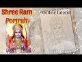 How to make Shree Ram Portrait | श्री राम  Drawing | Outline tutorial [Part 1] | भगवान राम चित्र