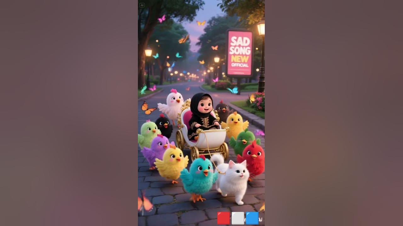 ⁉️‼️ Bermain di taman bareng kucing dan anak ayam Warna-warni #viralvideo #cuteanimals #funny