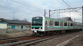 E501系K-754編成勝田行 新治駅付近走行