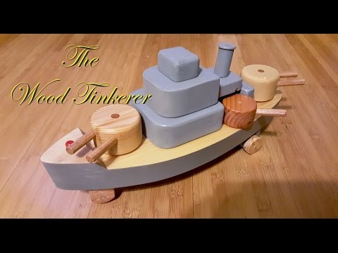 How to Build a Pull Behind Battleship Toy PART 1 of  2
