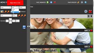 How to align the menu text links (How to use the Menu Manager)