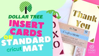 How to Cut Dollar Tree Insert Cards with Standard Cricut Mat