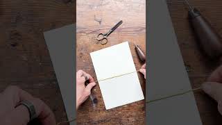 Sewing Easy Single Signature Notebook with Beautiful Vintage Thread! #bookbinding #handmade #diy