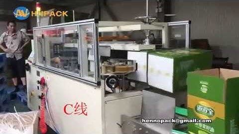 hennopack MPK 30 high speed case erector for food oil multiple production lines casrton box unpackin