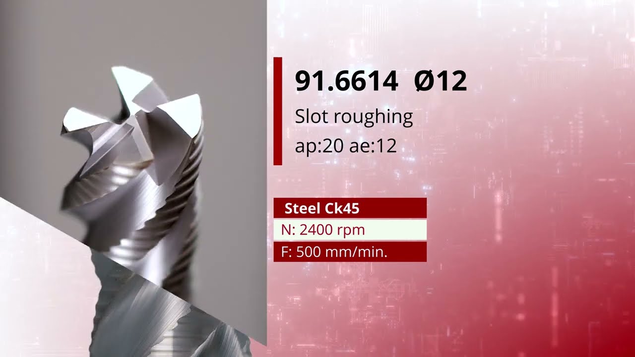 Helion Tools – Mill Line - 91.6614 - Ø12 - Mecanizado Steel CK45