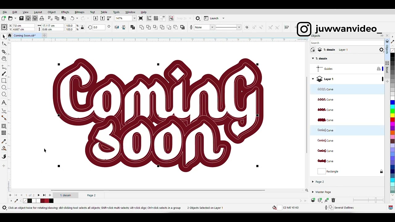 3D text di CorelDraw