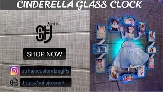 Beautiful Cindrella glass clock | New wooden glass clock screenshot 4