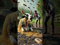 Honey Bee Attack On Cow | a man saved Horses Life #aiart#ai#winglessbirds