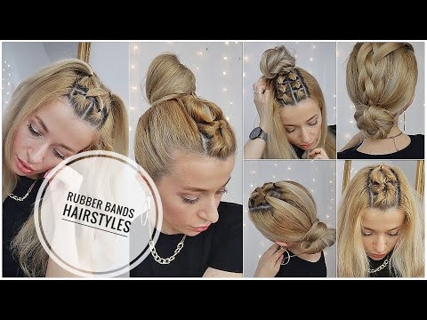 🔥8 QUICK & EASY RUBBER BAND HAIRSTYLES ON NATURAL HAIR / TUTORIALS /  Protective Style / Tupo1 - YouTube