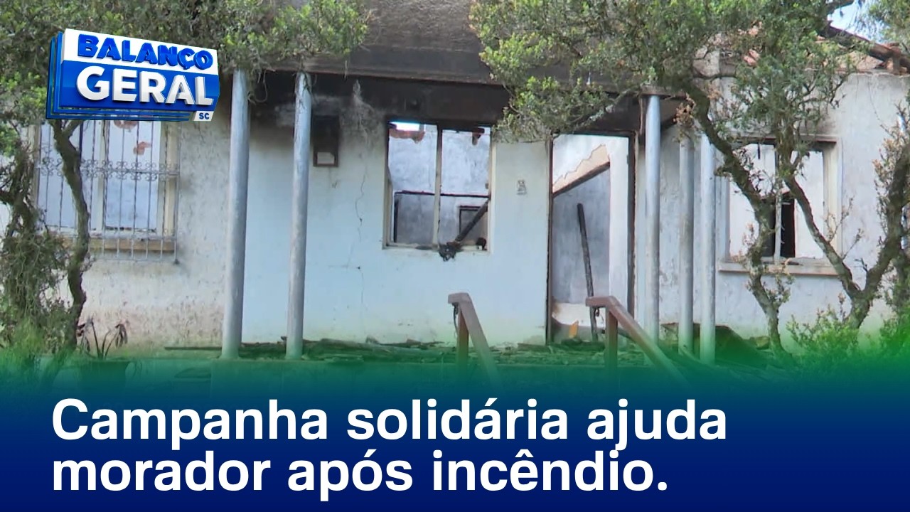 Corrente solidária busca ajudar morador de Blumenau que perdeu tudo em incêndio