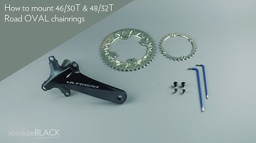 How to mount sub-compact absoluteBLACK 46 30T & 48 32T 110 4 Oval chainrings