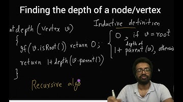 25.2 Tree | Algorithms for finding height and depth of a Tree | Recursion