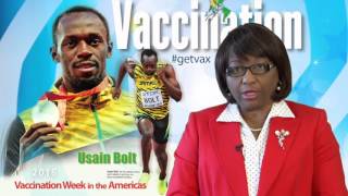 Go for the gold, get vaccinated. Dr. Carissa F. Etienne , 14th Vaccination Week in the Americas