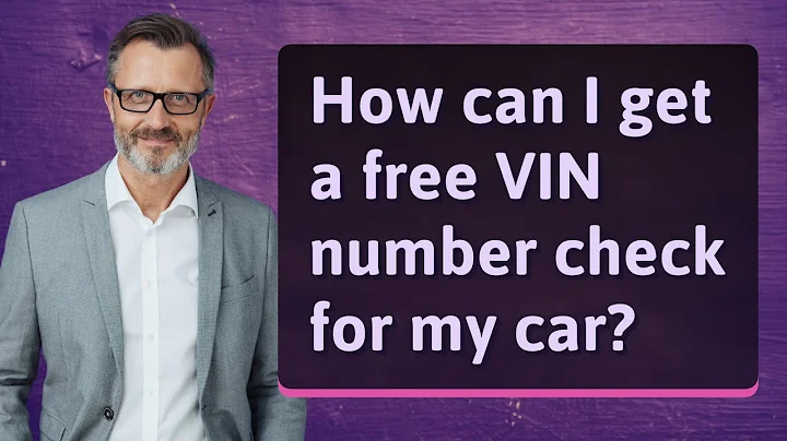 How can I get a free VIN number check for my car?